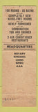 Matchbook Cover - Penn Stroud Hotel