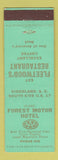 Matchbook Cover - Forest Motor Hotel Ridgeland SC