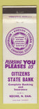 Matchbook Cover - Citizens State Bank Neche ND WEAR
