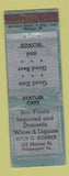 Matchbook Cover - Statler Cafe Williamsport PA ADVANCE WEAR