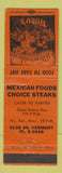 Matchbook Cover - Rudy's Mexican Food Los Angeles? CA