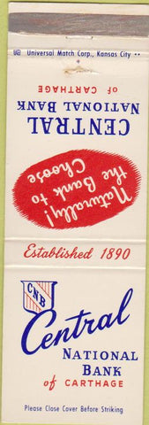 Matchbook Cover - Central National Bank Carthage MO
