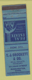 Matchbook Cover - TJ Crockett Real Estate Manchester CT WEAR