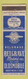 Matchbook Cover - Belgrave Motors Oldsmobile Great Neck LI NY WEAR