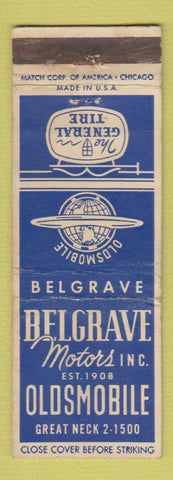 Matchbook Cover - Belgrave Motors Oldsmobile Great Neck LI NY WEAR