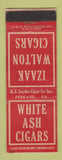 Matchbook Cover - White Ash Cigars Izaak Perkasie PA WEAR