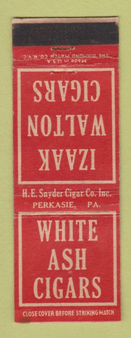 Matchbook Cover - White Ash Cigars Izaak Perkasie PA WEAR