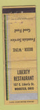 Matchbook Cover - Liberty Restaurant Wooster OH WEAR
