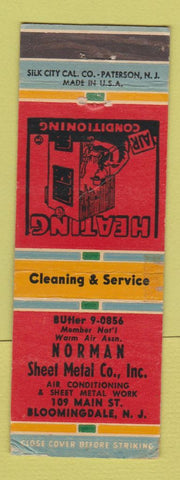 Matchbook Cover - Norman Sheet Metal Bloomingdale NJ