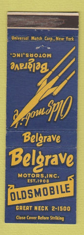 Matchbook Cover - Belgrave Oldsmobile Great Neck LI NY