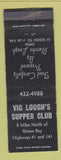 Matchbook Cover - Vic Lough's Supper Club Green Bay WI