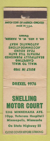 Matchbook Cover - Snelling Motor Court Minneapolis MN WEAR