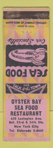 Matchbook Cover - Oyster Bay Seafood Restaurant New York City