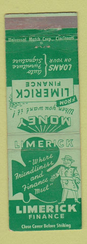 Matchbook Cover - Limerick Finance Loans