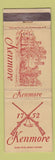 Matchbook Cover - Kenmore Fredericksburg VA Betty Washington