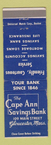 Matchbook Cover - Cape Ann Savings Bank Gloucester MA WEAR