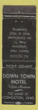 Matchbook Cover - Down Town Motel Coshocton OH WEAR