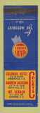 Matchbook Cover - Colonial Hotel Greenville SC Rock Hill Sumpter