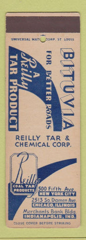 Matchbook Cover - Reilly Coal Tar New York City Chicago SAMPLE