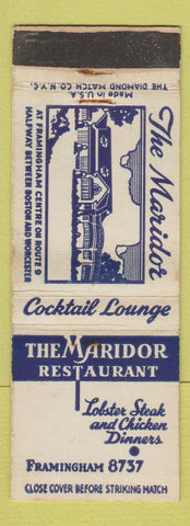 Matchbook Cover - Maridor Restaurant Framingham MA WEAR