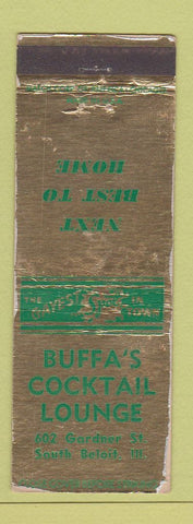 Matchbook Cover - Buffa's Cocktail Lounge South Beloit IL WORN