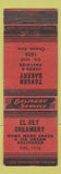 Matchbook Cover - El Rey Creamery WORN
