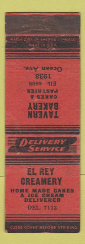 Matchbook Cover - El Rey Creamery WORN