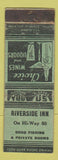 Matchbook Cover - Riverside Inn Texaco oil gas WORN