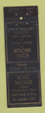 Matchbook Cover - Ross Broiler' Restaurant Los Angeles CA WEAR