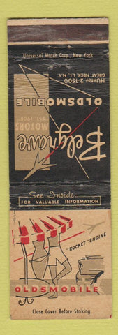 Matchbook Cover - Belgrave Motors Oldsmobile Great Neck LI NY WORN