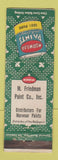 Matchbook Cover - Morwear Paint M Friedman Oakland Alameda CA