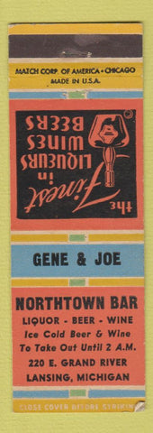 Matchbook Cover - Northtown Bar Lansing MI