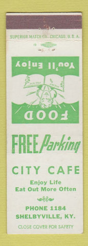Matchbook Cover - City Cafe Shelbyville KY