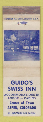 Matchbook Cover - Guido's Swiss Inn Aspen Colorado WEAR
