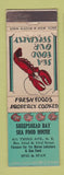 Matchbook Cover - Sheepshead Bay Seafood House New York City lobster