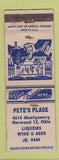 Matchbook Cover - Pete's Place Norwood OH WEAR