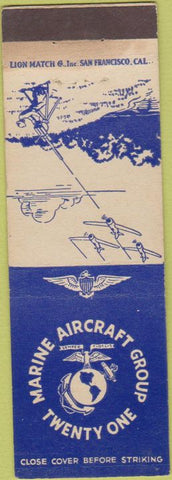 Matchbook Cover - Marine Aricraft Group Twenty One