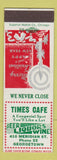 Matchbook Cover - Times Cafe Georgetown Christmas SAMPLE