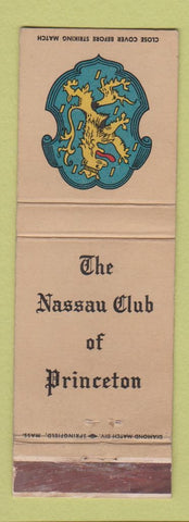 Matchbook Cover - Nassau Club of Princeton NJ
