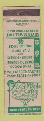 Matchbook Cover - Silver Maple Cafe Sherman Oaks CA WEAR
