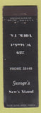 Matchbook Cover - George's News Stand York PA