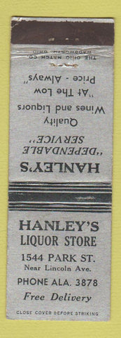 Matchbook Cover - Hanley's Liquor Store