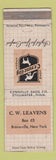 Matchbook Cover - Connolly Shoes Stillwater MN CW Leavens Bronxville NY WEAR
