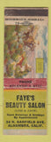 Matchbook Cover - Faye's Beauty Salon Alhambra CA WORN
