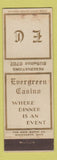 Matchbook Cover - Evergreen Casino Philadelphia PA restaurant WEAR