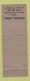 Matchbook Cover - RA Rottweiler Advertising Grand Forks ND