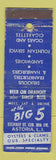 Matchbook Cover - Big 5 Restaurant Astoria LI NY WEAR