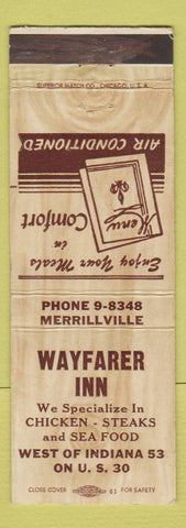 Matchbook Cover - Wayfarer Inn Merrillville IN