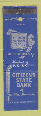 Matchbook Cover - Citizens Sate Bank New Ulm MN