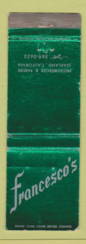 Matchbook Cover - Francesco's Oakland CA WEAR